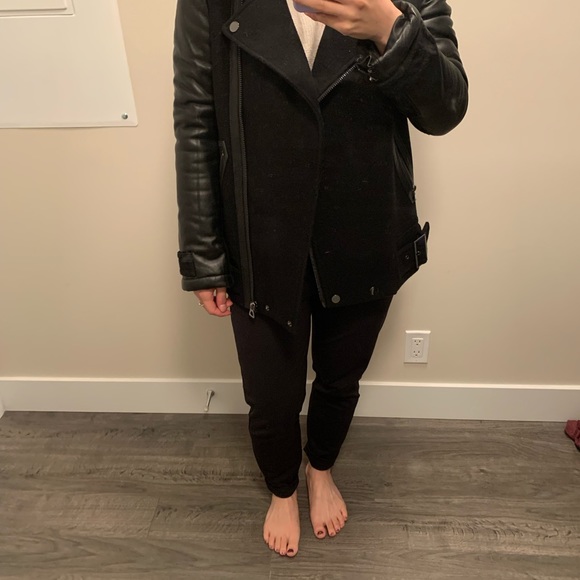 Wool & Leather Moto Jacket - Picture 4 of 5